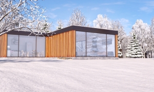 Winter house daylight